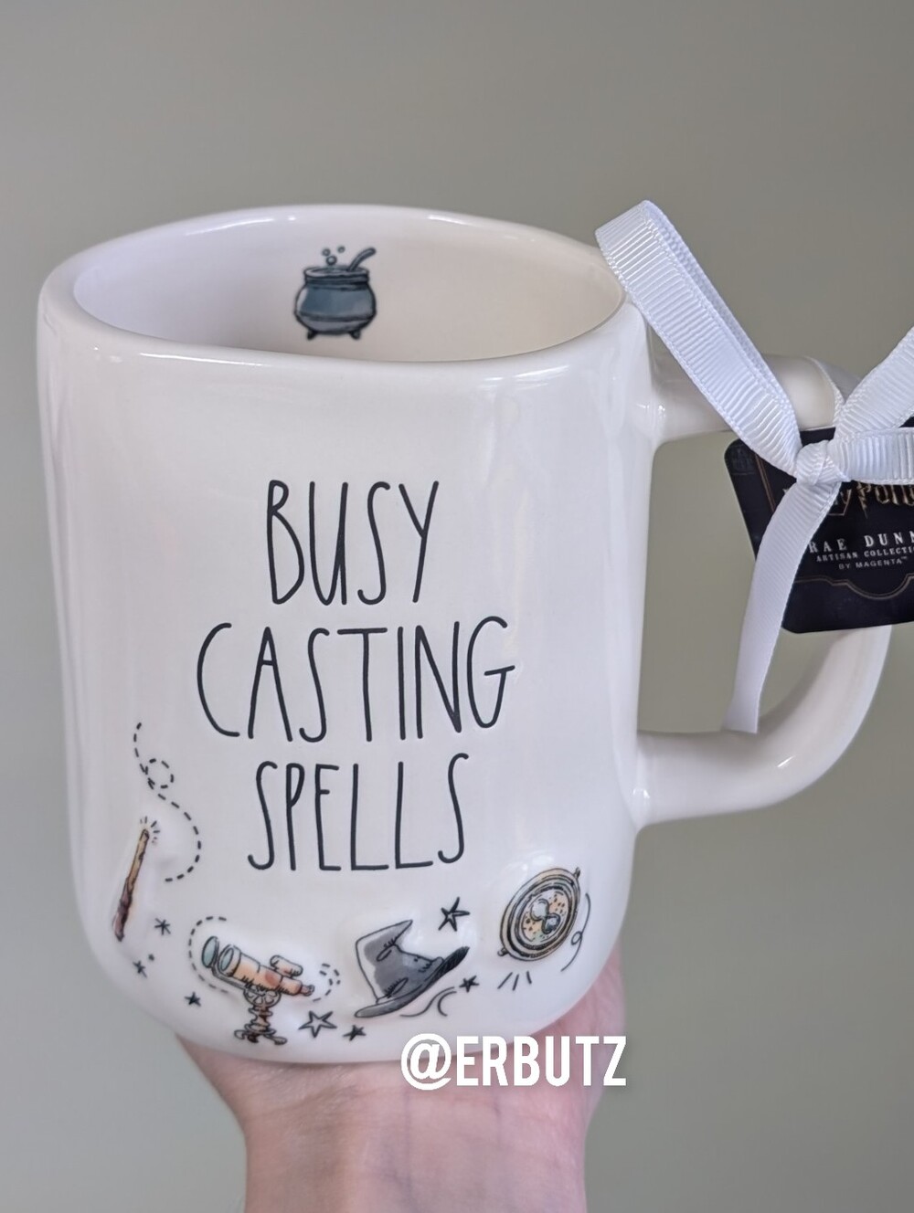 Rae Dunn x Harry Potter BUSY CASTING SPELLS Icon Mug with Embossed Design 🪄